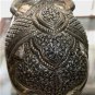 Asian Silver Squatting Elephant Statue