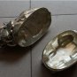 Asian Silver Squatting Elephant Statue