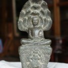 Asian Khmer Sitting Buddha With Snake Head