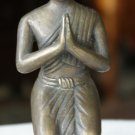 Antique Old Asian Cambodian Khmer Kneeling Praying Lady