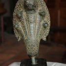 Antique Cambodian Bronze Snake Head Statue