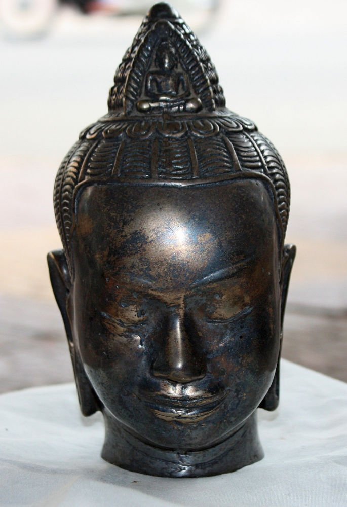 Asian Bronze Buddha Head #2
