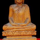 Asian Wooden Sitting Buddha #17