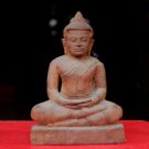 Asian Wooden Sitting Buddha #16