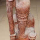 Asian Wooden Chinese Man Holding A Cane
