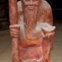 Asian Wooden Chinese Man Holding A Cane