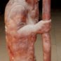 Asian Wooden Chinese Man Holding A Cane