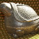 Beautiful Old Asian Silver Turtle Box