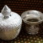 Small Asian Handcrafted Silver Bowl and Pot