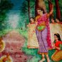 Antique Cambodian Buddhist Canvas Painting #2