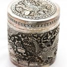 Asian Silver Designed Cannister #C73
