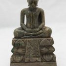 Asian Cambodian Khmer Stone Sitting Buddha #MS40