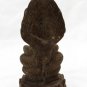 Asian Khmer Sitting Wooden Buddha With Snake Head #MS39