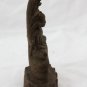 Asian Khmer Sitting Wooden Buddha With Snake Head #MS39