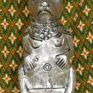 Asian Silver Sitting Monkey