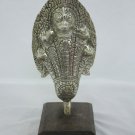 Antique Cambodian Silver Snake Head Statue