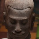 Asian Khmer Cambodian Wooden Buddha Head #MS119