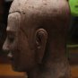 Asian Khmer Cambodian Wooden Buddha Head #MS119