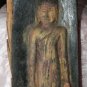 Asian Khmer Wooden Buddha Board Carving Statue #MS85