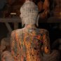 Asian Cambodian Khmer Large Wooden Sitting Buddha #MS78