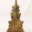 Asian Khmer Cambodian Bronze Sitting Buddha #MS73