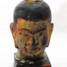 Asian Khmer Cambodian Wooden Buddha Head #MS68