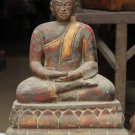 Asian Cambodian Khmer Wooden Sitting Buddha #MS1