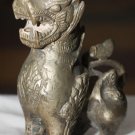Asian Cambodian Khmer Silver Lion Statue #MS120