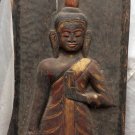 Cambodian Buddha Standing on Board Cambodia Khmer Unique Rare #MS221