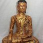 Asian Cambodian Khmer Wooden Sitting Buddha #MS216