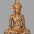 Wooden Sitting Buddha Asian Cambodian Khmer Rare #MS215