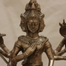 Cambodian Khmer Phra Phrom Bronze Silver Sitting Buddha #C115