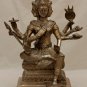 Cambodian Khmer Phra Phrom Bronze Silver Sitting Buddha #C115