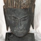 Asian Khmer Cambodian Wooden Buddha Head #MS145