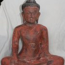 Asian Cambodian Khmer  Wooden Sitting Buddha #MS213