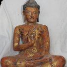 Asian Cambodian Khmer  Wooden Sitting Buddha #MS212