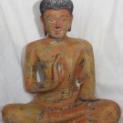 Asian Cambodian Khmer Wooden Sitting Buddha #MS208