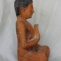 Asian Cambodian Khmer Wooden Sitting Buddha #MS197