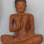 Asian Cambodian Khmer Wooden Sitting Buddha #MS197