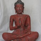 Asian Cambodian Khmer  Wooden Sitting Buddha #MS198