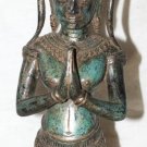 Asian Buddhist Cambodian Bronze Phra Mae Thorani Statue #O5