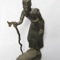 Asian Old Khmer Man Holding A Cane