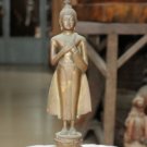 Asian Cambodian Khmer Brass Standing Buddha #8