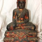 Asian Khmer Sitting Wooden Buddha #MS138