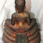 Asian Khmer Sitting Wooden Buddha #MS138