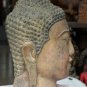 Asian Khmer Cambodian Wooden Buddha Head #10
