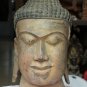 Asian Khmer Cambodian Wooden Buddha Head #10