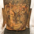 Asian Khmer Cambodian Wooden Buddha Head #MS139