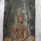 Asian Khmer Sitting Wooden Buddha on a Board #MS189
