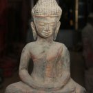 Asian Cambodian Khmer  Wooden Sitting Buddha #MS187